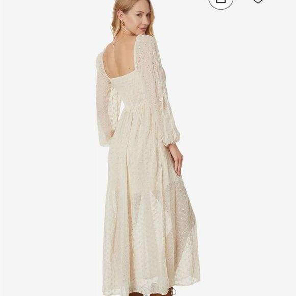 FREE PEOPLE Malina Maxi Dress in Ivory NWT/IN Bag Size S - Picture 4 of 14